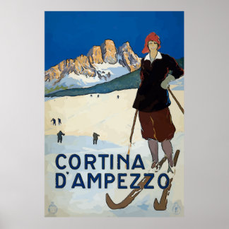 Poster Voyage ski vintage