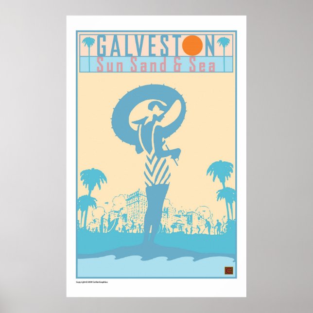 Poster VOYAGE-Texas-Galveston (Devant)