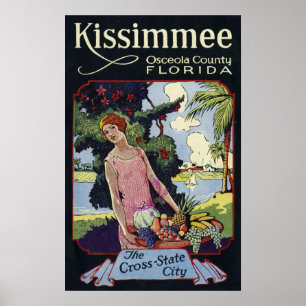 Poster Voyage vintage de Kissimmee le comté d'Osceola la