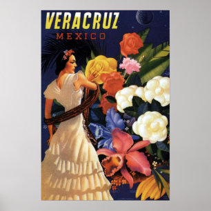 Poster Voyage vintage du Mexique