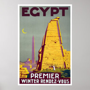 Poster Voyage vintage, Egypte