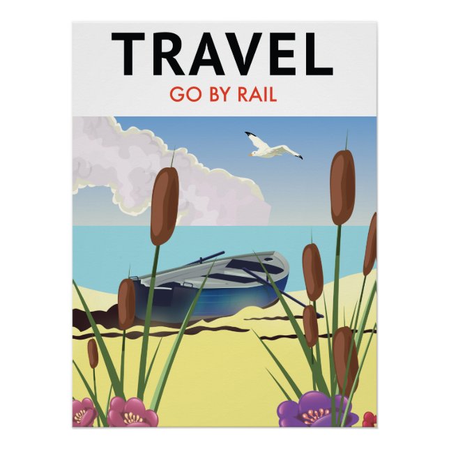 Poster Voyager en train (Devant)