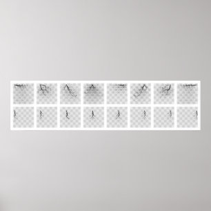 Poster Voyages de pièces d'échecs (Côté noir)