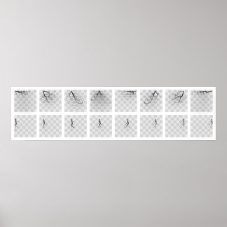 Poster Voyages de pièces d'échecs (Côté noir)