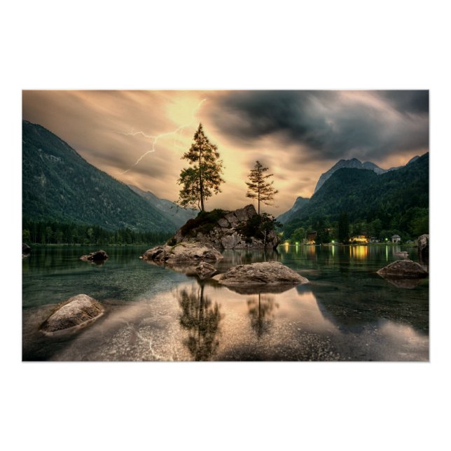 Poster Voyages nature - Montagnes d'eau Paysage (Devant)