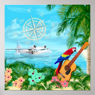 Poster Voyages tropicaux