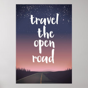 Poster Voyagez sur la route ouverte