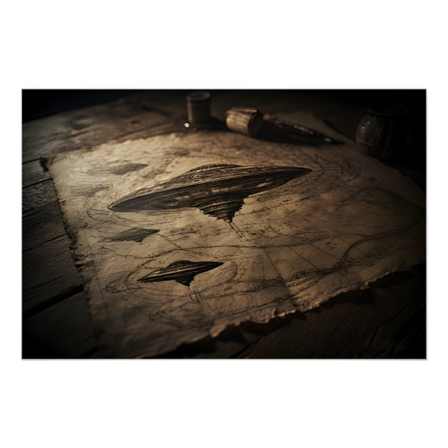 Poster Vu le secret de vol de Vinci (Devant)