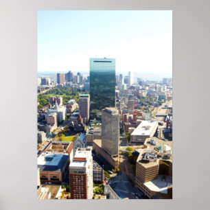 Poster Vue aérienne de Boston 2