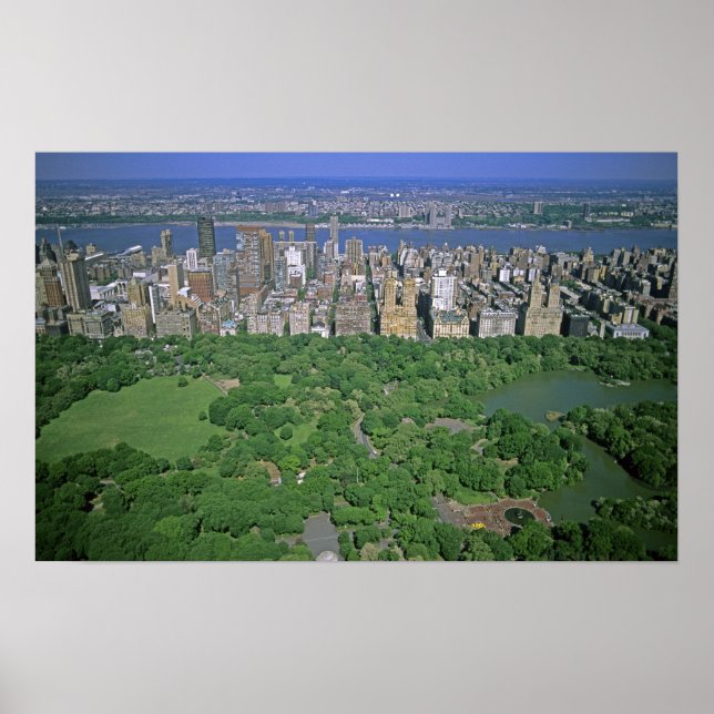 Poster Vue aérienne de Central Park et côté ouest (Devant)