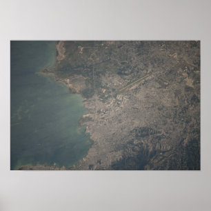 Poster Vue aérienne de la région de Port-au-Prince du