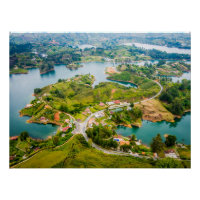 Vue aérienne époustouflante de Guatape Antioquia