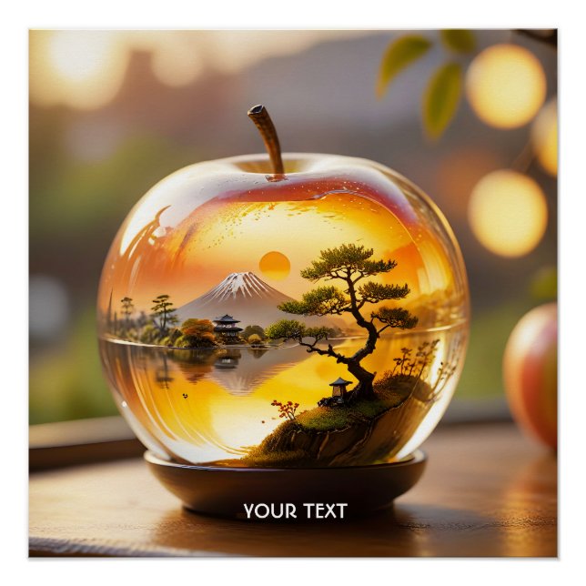 Poster Vue Apple japonaise Imaginaire mignonne (Devant)