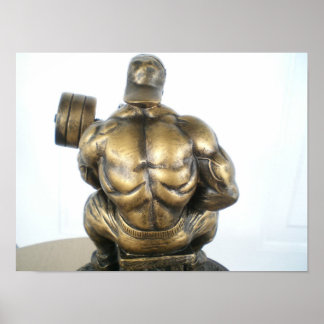 Poster Vue arrière du Bodybuilder