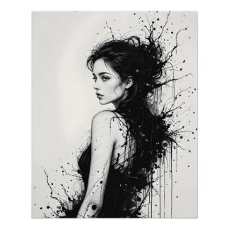 Poster Vue arrière mystérieuse