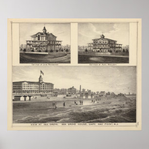 Poster Vue au verger de mer, point de Cape May