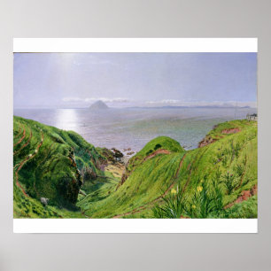 Poster Vue d'Ailsa Craig et de l'île d'Arran, 1860