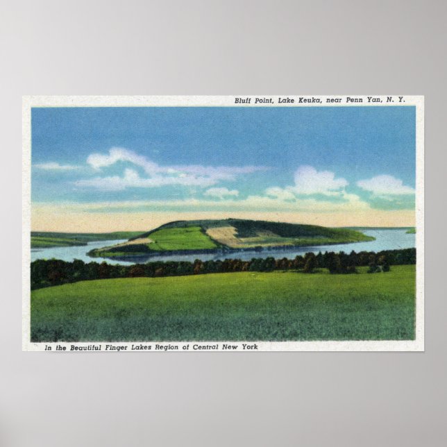 Poster Vue de Bluff Point près de Penn Yan (Devant)