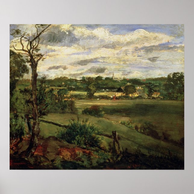 Poster Vue de Highgate de Hampstead Heath, vers 1834 (Devant)