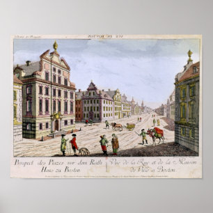 Poster Vue de hôtel de ville, Boston