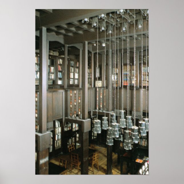 Poster Vue de la bibliothèque, construite 1897-99 (Devant)