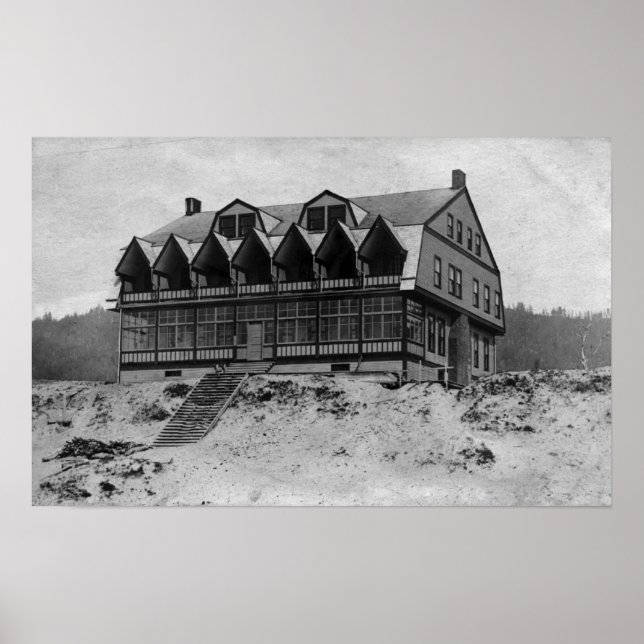 Poster Vue de la côte de l'Oregon Outlook Inn Hotel (Devant)