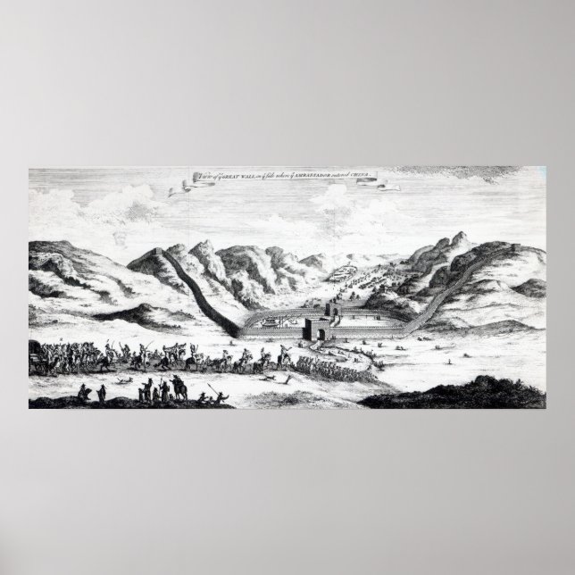 Poster Vue de la Grande Muraille sur le côté (Devant)