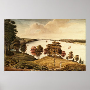 Poster Vue de la rivière Hudson depuis Fort Knyphansen