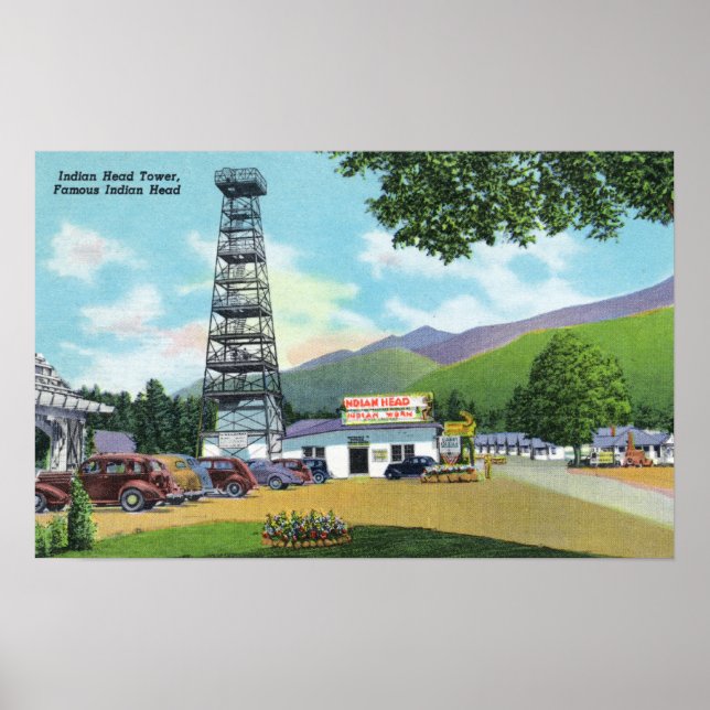 Poster Vue de la tour Indian Head et Indian Head (Devant)