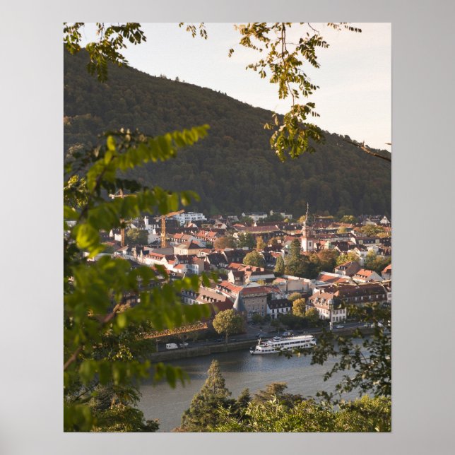 Poster Vue de la vieille ville de Heidelberg (Devant)