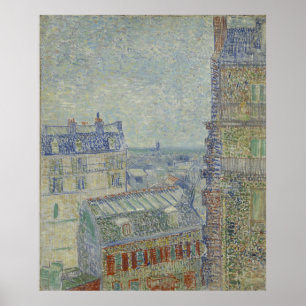 Poster Vue de l'appartement de Theo par Vincent Van Gogh