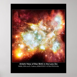 Poster Vue de l'artiste de la naissance de l'étoile dans