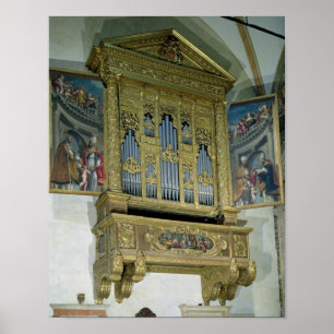 Poster Vue de l'organe d'église, c.1590