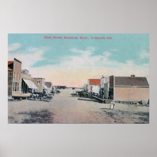 Poster Vue de Main StreetMansfield, WA
