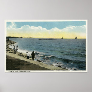 Poster Vue de parc de bord de la mer du bruit