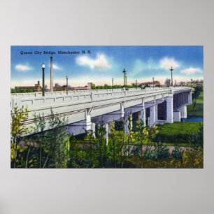 Poster Vue de pont de ville de la Reine