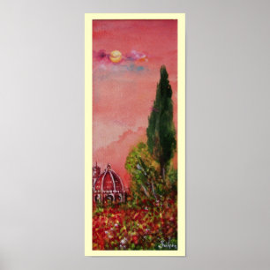 POSTER VUE DE SAINT MARIE DE FLEURS / FLORENCE EN COUCHER