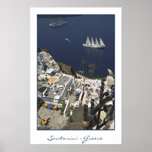 Poster Vue de Santorini Caldiera (photographie de film)