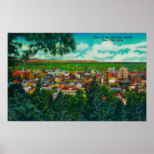 Poster Vue de section d'affaires de la commande de