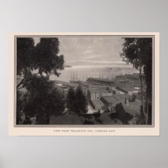 Poster Vue de Telegraph Hill vers l'est (Devant)
