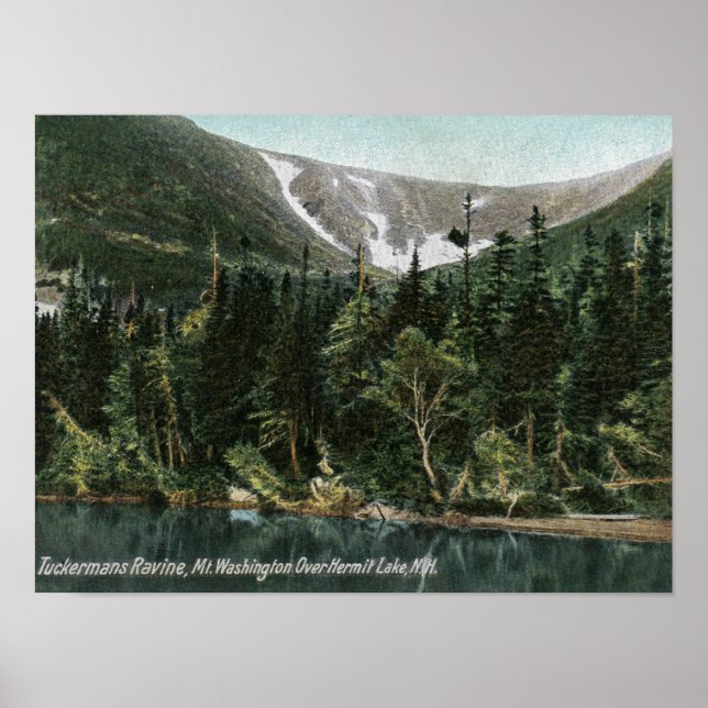 Poster Vue de Tuckermans Ravine, Mt Washington (Devant)