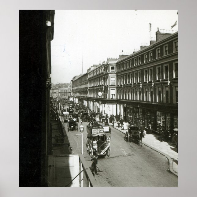 Poster Vue de Westbourne Grove, Londres (Devant)