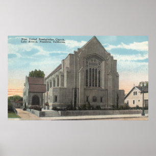Poster Vue d'église presbytérienne d'abord unie