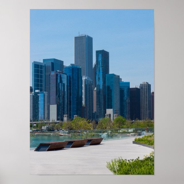 Poster Vue depuis Navy Pier (Devant)