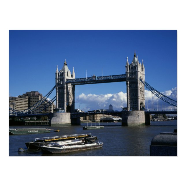 Poster vue des années 1990 sur Tower Bridge  (Devant)