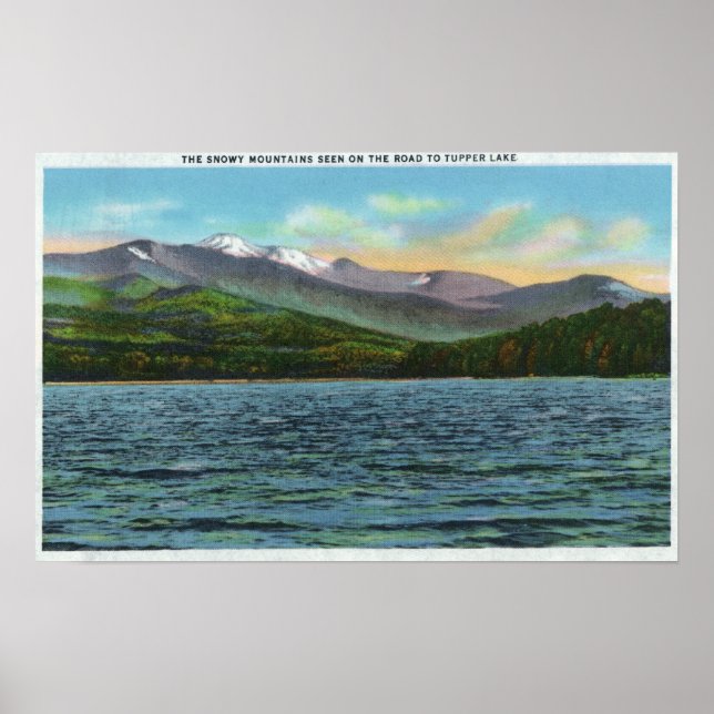 Poster Vue des Mts neigeux de la route du lac Tupper (Devant)