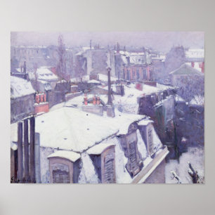 Poster Vue des toits ou toits sous la neige, 1878