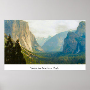 Poster Vue différente de parc national de Yosemite