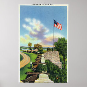 Poster Vue du bastion du drapeau et de la paroi sud