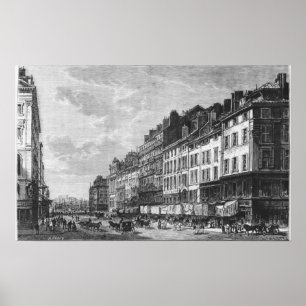 Poster Vue du Canebiere à Marseille